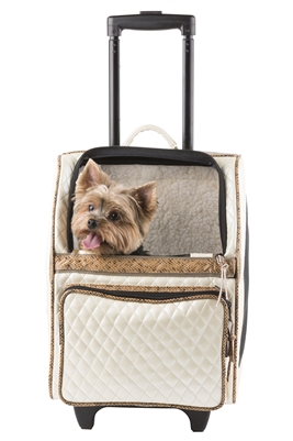 Quilted Luxe Rio Bag, Pet Carrier On Wheels, Petote Dog Bag, Desinger Dog  Carrier, Rio Bag On Wheels